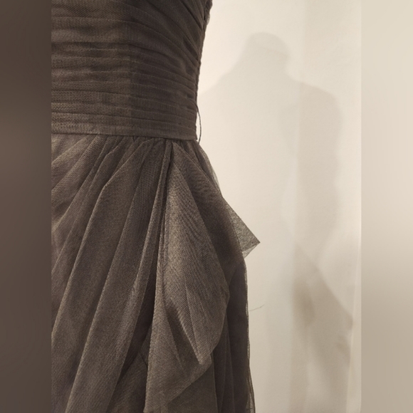 Vera Wang Gray Tulle Cocktail Dress - Picture 6 of 9